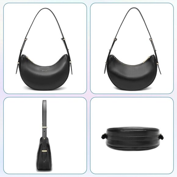 Small Shoulder Bag for Women Vegan Leather Crossbody Bags Adjust Handbags Purses - Picture 5 of 6